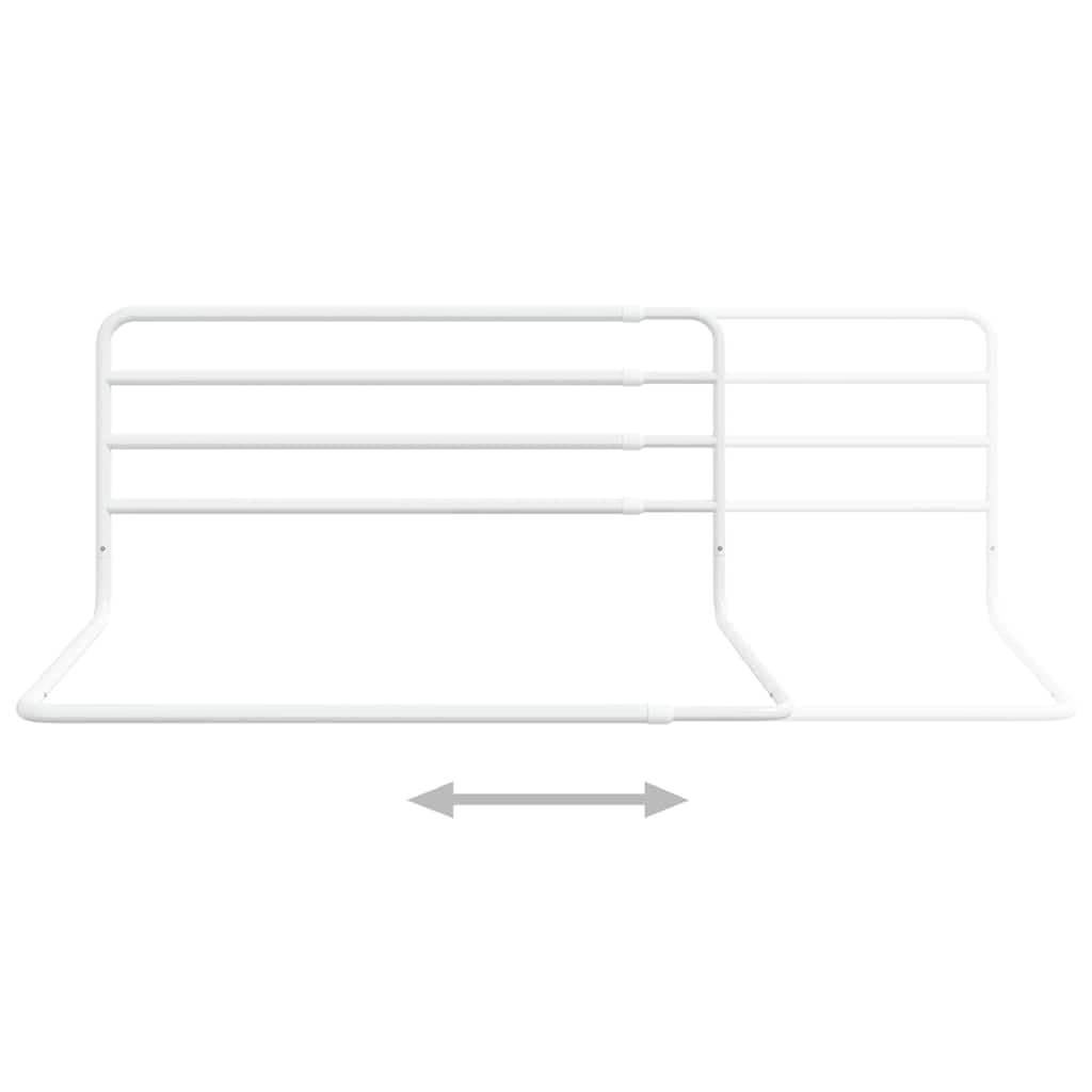 Barriera del letto per bambini, in ferro bianco, 76-137 cm