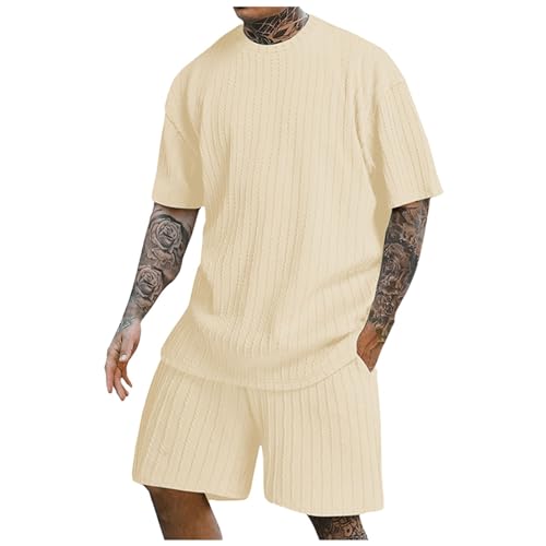 Ensemble d'été pour homme avec short ample et t-shirt décontracté en deux pièces
