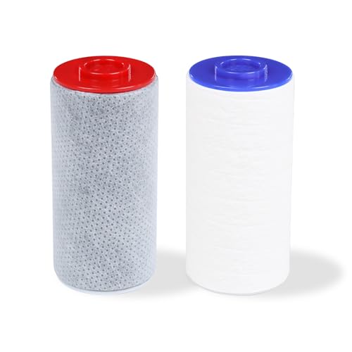 Compatible with Weddell Duo Shower Filter, Replacement Cartridges Full Set + Extra Filters, Removes Chlorine, PFAS, Heavy Metals, Particulates, for Clean & Safe Shower Water (1+1)