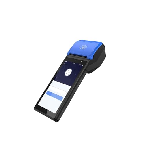BINGNU Caja registradora, Terminal POS portátil Todo en uno de 5, Pulgadas, Impresora con Pantalla táctil 58mm, Caja registradora