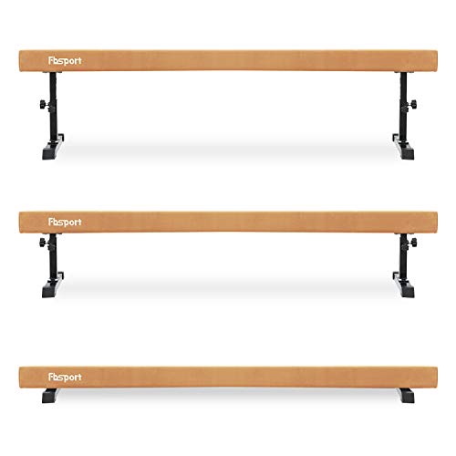 FBSPORT 8ft Adjustable Balance Beam High and Low Floor Beam Gymnastics