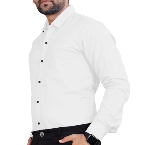 Image of Univibe Men's Slim Fit Full Sleeve Spread Collar Cotton Blend Shirt for Men and Boys