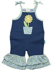 le top Calico Cutie Flower Pot Jumpsuit w/Ruffles, Baby Girls 3-9 mos.