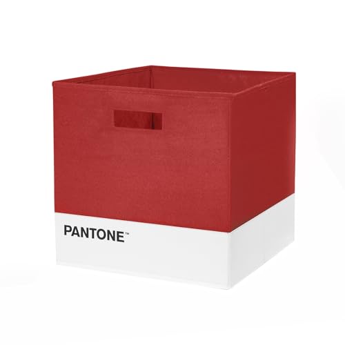SWEET HOME PANTONE™ Boîte de rangement multifonction pour cube de rangement de jeux enfants et organisateur de rangement pliable pour bibliothèques, panier de jeux enfants 32,5 x 32,5 x 32,5 cm