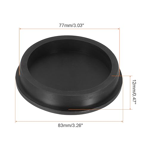 Image of uxcell High Temp Silicone Plug Mount Dia 77mm /3.03 inch T Shaped Rubber Stopper Hole Plugs for Powder Coating Plating Waterproof Plugs Sealing Plugs Black Pack of 1(OD 83mm)