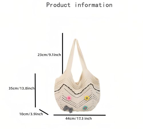 Boho purses for Women Crossbody Crochet Purse Shoulder Handbags Women's Hollow Woven Bag for Seaside Vacation Beach Bag3