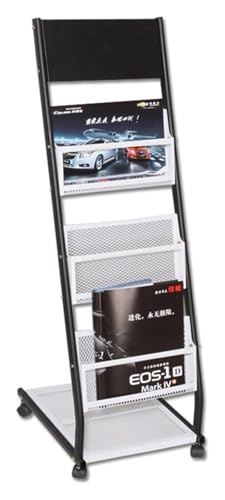 Présentoir à brochures sur pied mobile avec 4 poches format A4 - 2