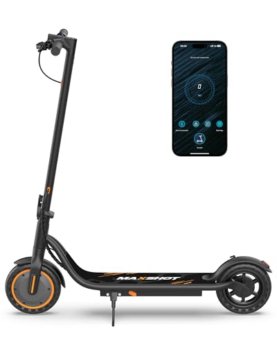 Image of MAXSHOT Electric Scooter for Adults, 8.5 /10 /14 inch Tires, 19 /22Mph, 350W /500W Motor, 21-28 Miles Range, Folding E-Scooter with Dual Suspension,APP Contro