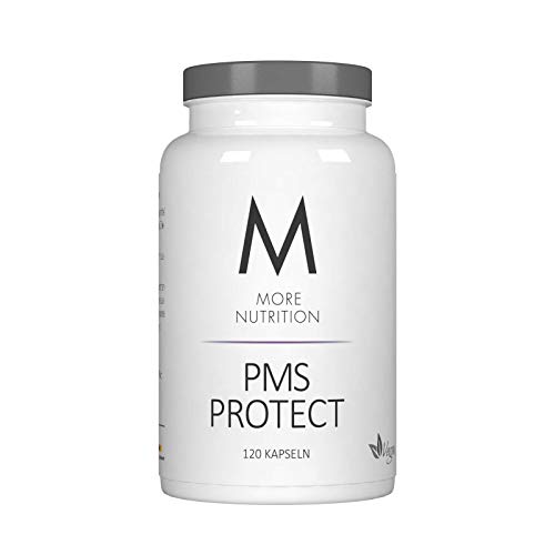 MORE NUTRITION PMS Protect (1 x 120 Kapseln) - Frauen-Vitamin mit Mönchspfeffer-Extrakt, Eisen, Magnesium und Zink Vegane Nahrungsergänzung