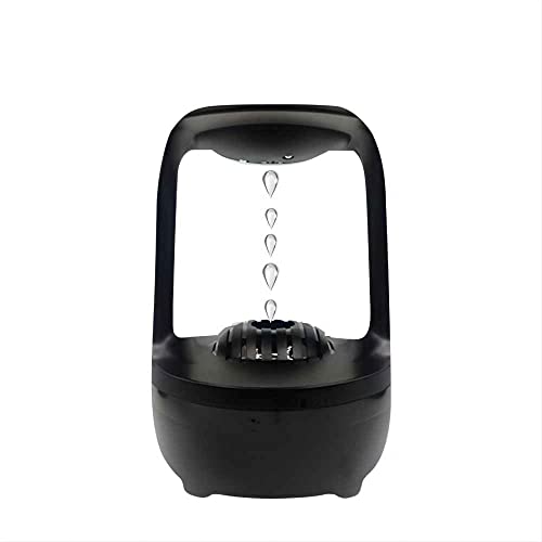 Humidificateur anti-gravité 4 h, gouttes d'eau en lévitation, veilleuse LED, humidificateur anti-gravité 500 ml, 3 modes de goutte d'eau, lampe sablier, fontaine à...