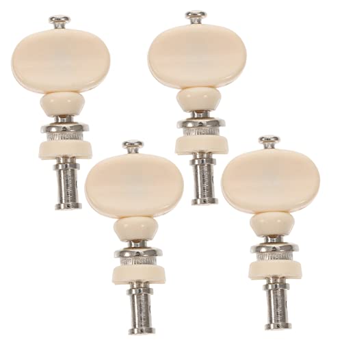 4pcs String Key Tuner for Ukulele Acoustic Guitar Machine Head Ukulele Machine Head Tuners Ukulele Pegs Classical Guitar Ukulele Tuner Buttons Makeup White Tuning