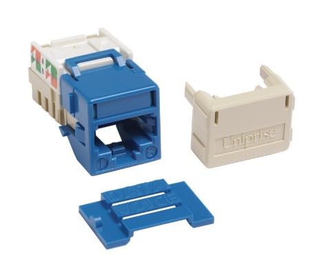 Commscope UNJ10GT-BL Uniprise Cat6a Unshielded RJ45 Modular Jack, Blue, Part # 760150011
