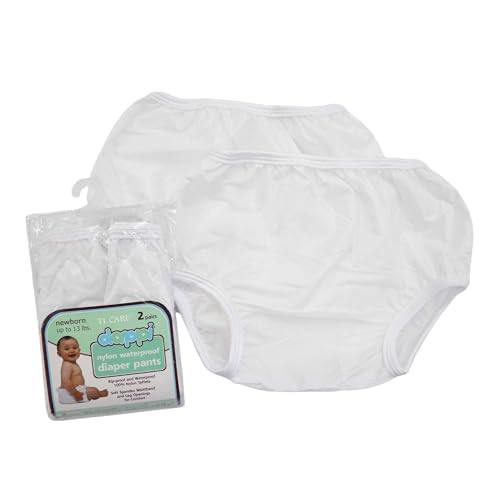 Reusable Waterproof 100% Nylon Taffeta Diaper Pants for Potty Training & Swimming, Leak-Proof & Rip-Proof, NewBorn (Fits up to 13 lbs), 2 Counts
