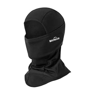 BAONUOR Balaclava Winter Ski Mask Motorcycle Face Mask Winter Face Mask Storm Mask for Men and Women Black
