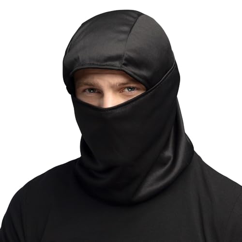 Boland 50429 - Capucha ninja negra, gorro guerrero para disfraces, carnaval, fiestas temáticas y Halloween