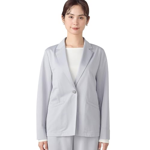 [コムサイズム] セットアップ対応 タイプライター ジャージ テーラードジャケット 12-08GG13-204 XL グレー