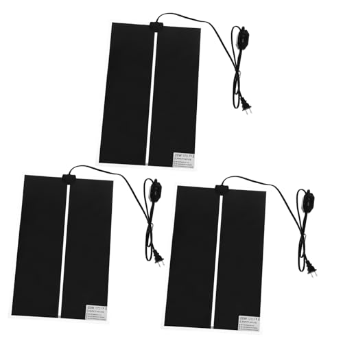 BESPORTBLE 3pcs Reptile Heat Pad Insulation Pad Temperature Control for Small Pets Lizards Snake Heating Mat for Terrarium 20w Us Voltage