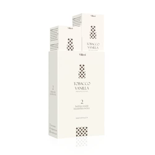 Image of Vilicci Tobacco Vanilla Car Fragrance (pack of 2) - Premium Auto Perfume & Car Air Freshener | Sophisticated & Timeless Scent | Long-Lasting (Up to 120 Days) | Odor Eliminating | Vegan, Cruelty-Free