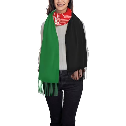 Flag of Afghanistan Tassel scarf wraps women's shawl wraps men's scarf comfortably warmth costume