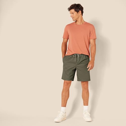 Image of Amazon Essentials Men's 8 inch Inseam Relaxed-Fit Drawstring Walk Shorts with Elastic Waist