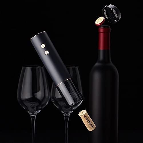 Juego de abrebotellas de vino eléctrico, sacacorchos automático con cortador de papel de aluminio y diseño recargable por USB, herramienta esencial para bar de cocina para camareros y uso doméstico