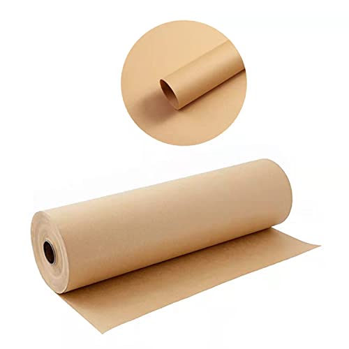 Brown Kraft Paper Roll - Brown Paper Packing Roll Perfect for Crafts Art Small Gift Wrapping Packing Postal Shipping Dunnage & Parcel(30 Centimeters Wide 30.5 Meters Long)