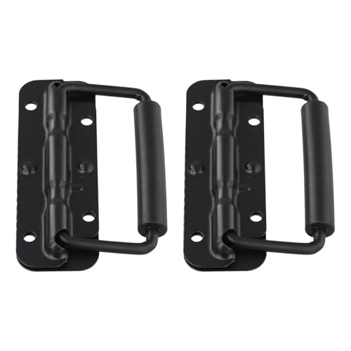 Ableholy Juego de 2 manijas de pecho con resorte con estructura de hierro sólido, retracción de resorte a prueba de golpes y agarre cómodo para cajas de herramientas, armarios y cajas de madera (120