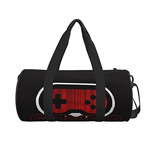 Red Gamer Sport Gym Duffle Travel Bag for Men Women Small Duffel Bag for Sports,Gyms and Weekend Getaway