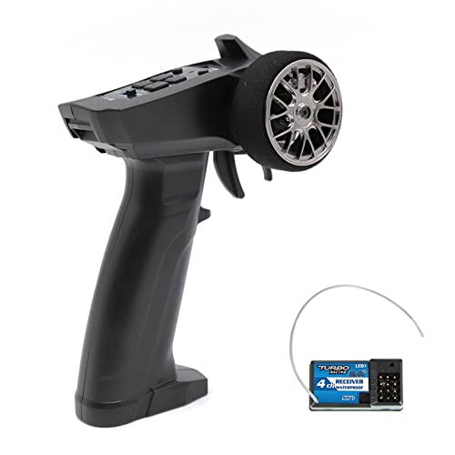 Turbo Racing 2.4GHZ 3 Canaux Récepteur et émetteur RC Radio Télécommande Emetteur avec Récepteur et Affichage Numérique pour RC Voiture Bateau Crawler 91803G-VT