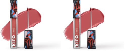 Image of Kiro Non-Stop Airy Matte Liquid Lipstick - Coral Pink, 5ml | Super-Pigmented, Long-Lasting, hydrating | Waterproof, Smudge-Proof, Lightweight | Infused with Avocado & Apricot Oil (Pack of 2)