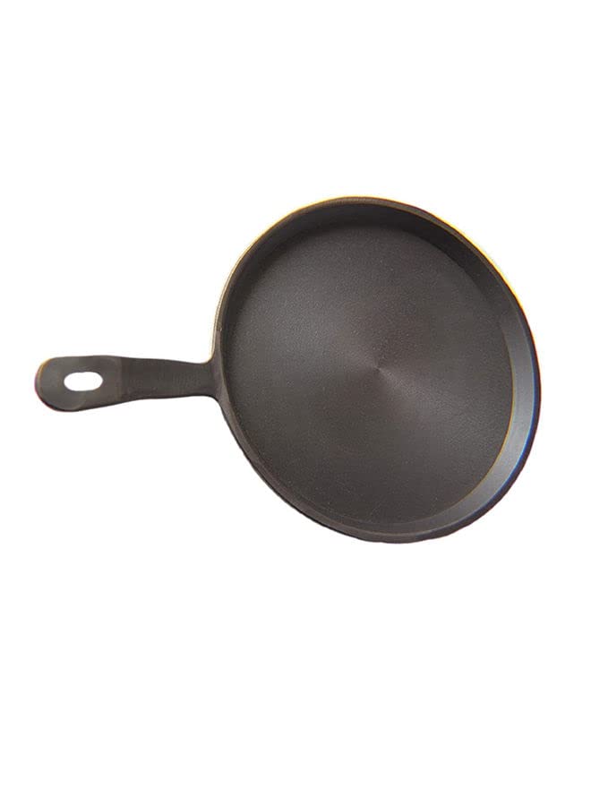 Ayda Cast Iron Non Sticky Pre-Seasoned Dosa Tawa with Handle for Dosa/Roti/Chapati |Cookware | Black Diameter 25 cm, Induction Friendly
