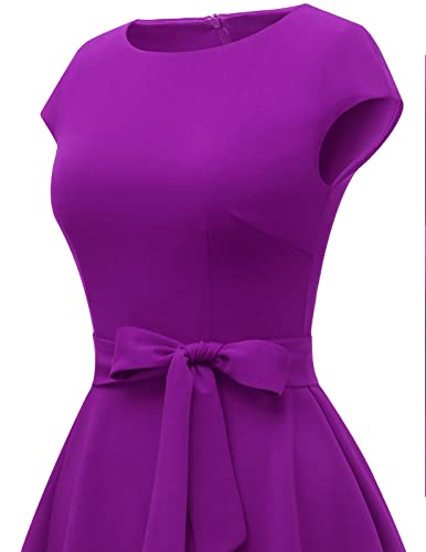 Image of DRESSTELLS Women's Cocktail Dresses, Formal Wedding Guest Modest Church Vintage Tea Party Midi Evening Dress