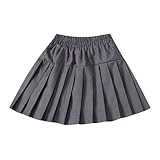 Pleated Skirts for Toddler Girls Cute Mini Skirt Solid Casual Summer Half Dress Children Girl Trendy Clothes Tutu Tulle Dark Gray