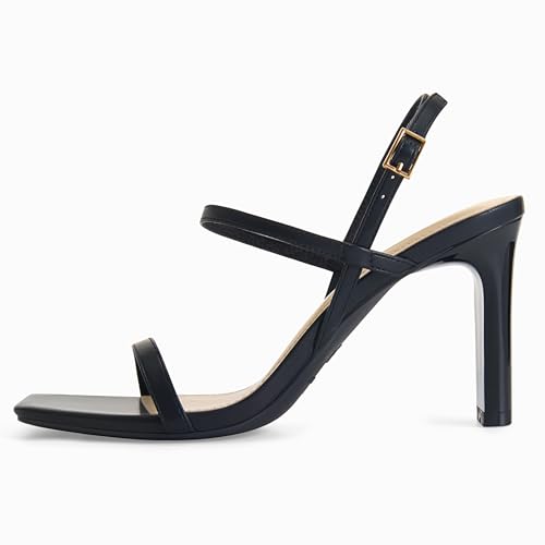 Athlefit Women's Strappy High Heels Square Open Toe Heeled Sandals Ankle Strap Dressy Wedding Party Shoes2