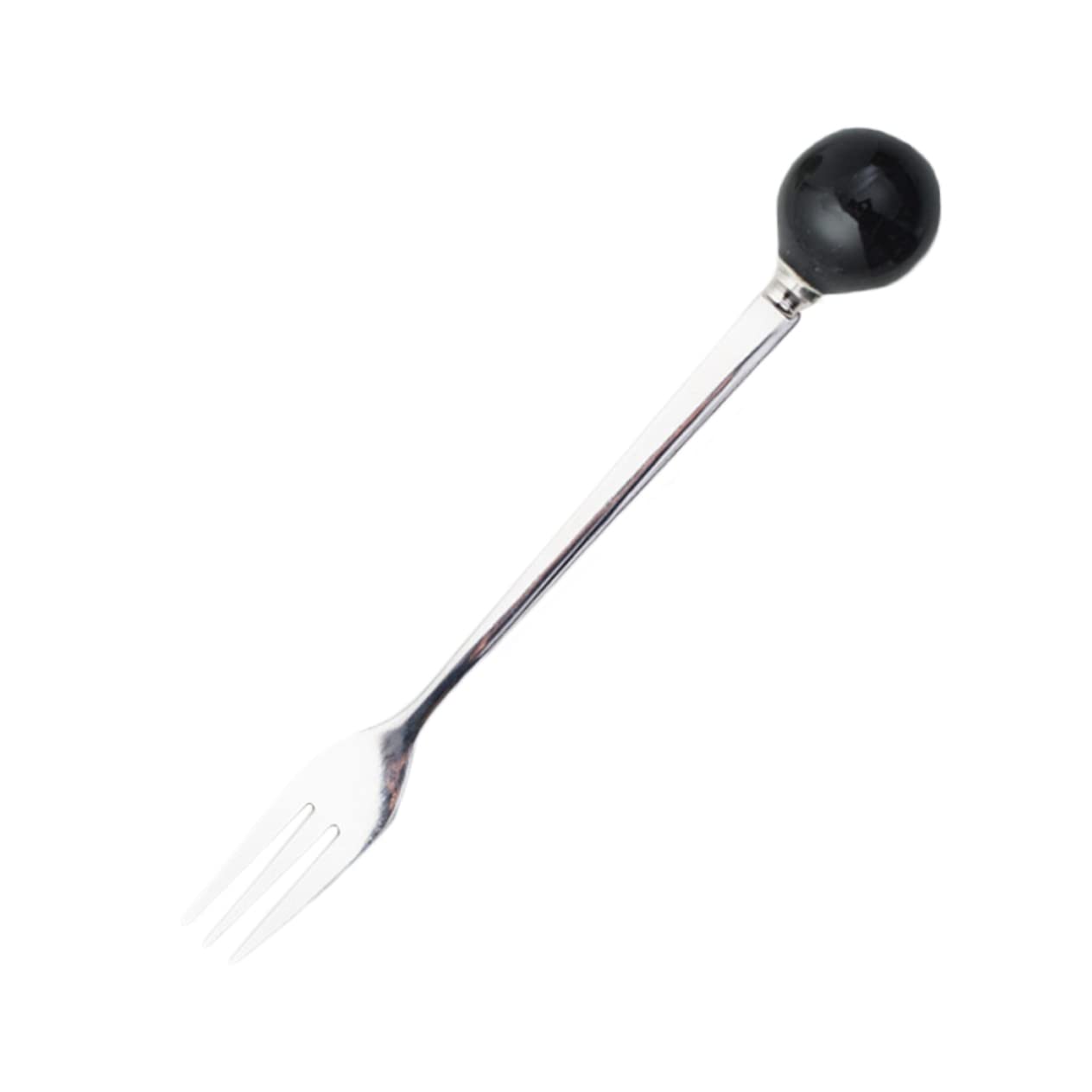 MAGICLULU 18pièces Couverts Acier Inoxydable Avec Poignées Céramique Pour Desserts Et Café Mini Fourchettes Élégantes Noires