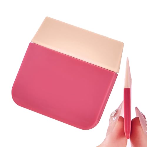 Aplicador De Maquillaje De Silicona - Herramienta Suave Flexible De Cabeza Plana Portátil - Pincel Aplicador Para Base De Maquillaje Facial - Para Loción CC Crema Cosmética Mantequilla Cuerpo Cuidado
