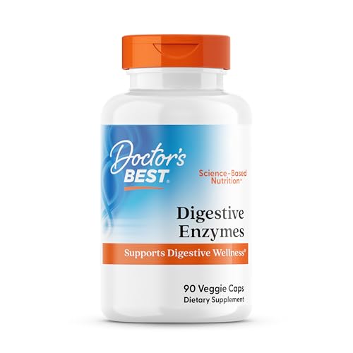 Doctors Best Digestive Enzymes, Supports Digestive Wellness, Non-GMO, Vegetarian 90 Veggie Caps