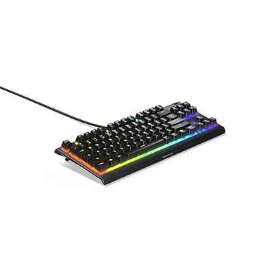 SteelSeries Apex 3 TKL RGB Gaming Keyboard – Tenkeyless Compact Form Factor - 8-Zone RGB Illumination – IP32 Water & Dust Resistant – Whisper Quiet Gaming Switch – Gaming Grade Anti-Ghosting (Renewed)