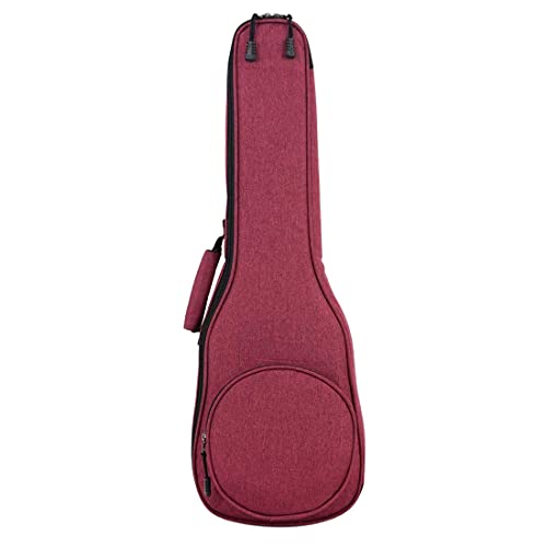 Nicfaky Housse ronde pour ukulélé de poche 10 mm en éponge portable et étanche Rouge - Les Beatles, Paul McCartney, John Lennon, RIngo Starr, George Harrison Nicfaky Housse ronde pour ukulélé de poche 10 mm en éponge portable et étanche Rouge