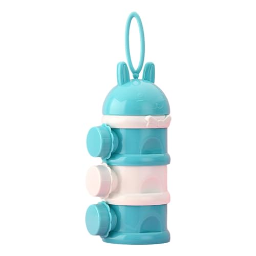 Leche en polvo dosificador, 3 capas dispensador de leche en polvo recipiente de fórmula, portátil y apilable a prueba de fugas, caja de fórmula infantil para viajes