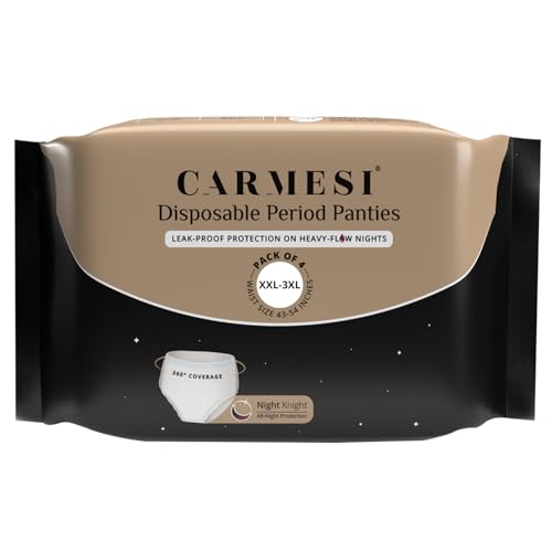 Image of Carmesi Disposable Period Panties (XXL-3XL) | 360 Protection for Super Heavy Flow | No Leakage, No Rashes, No Discomfort | Maternity Panties | All-Night Protection | Ultra-Absorbent Core | 4 Pcs