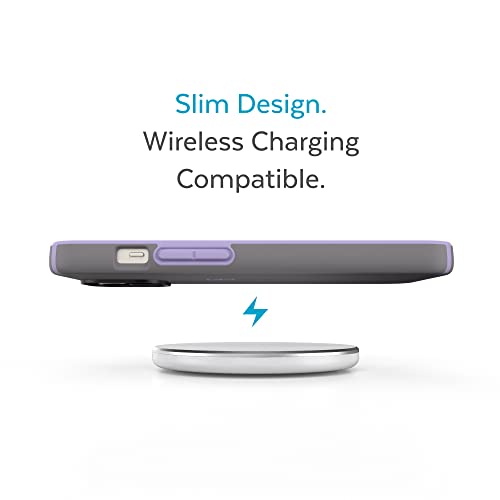 Speck iPhone 15 Plus & 14 Plus Case - Slim Phone Case with Drop Protection, Scratch Resistant with Soft Touch for 6.7 inch iPhone Case - Dual Layer Case, Cloudy Grey/Spring Purple CandyShell Pro - image 7