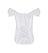 Traditional German Blouse - Elegant Oktoberfest Blouse with Back Lacing Carmen (US:8 (EU40)) White