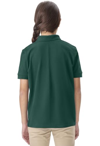 Image of Classroom School Uniforms for Boys and Girls Short Sleeve Pique Polo | Unisex Youth Shirt, Matching Ribbed Collar, Banded Sleeves, Three-button Placket, Comfortable Fit, School Uniform Essential