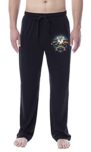 Monster Jam Mens' Trucks Megalodon Grave Digger Dragon Sleep Pajama Pants