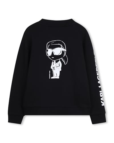 Sweatshirt Karl Lagerfeld Garçon pull noir col rond mode enfant - 2