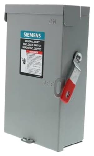 SIEMENS 3P 60A 240V General Duty Safety Switch Indoor, Fusible