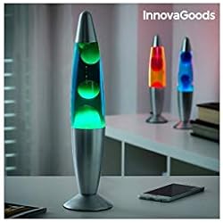 Lamparas Rosas Baratas InnovaGoods® Lampara de Lava, Lámpara de Lava Relajante, Lamparas de mesita de noche, Funciona con una bombilla R39 de 25W, ideal para habitación, Salón, Sala de estar. (Color Rojo)