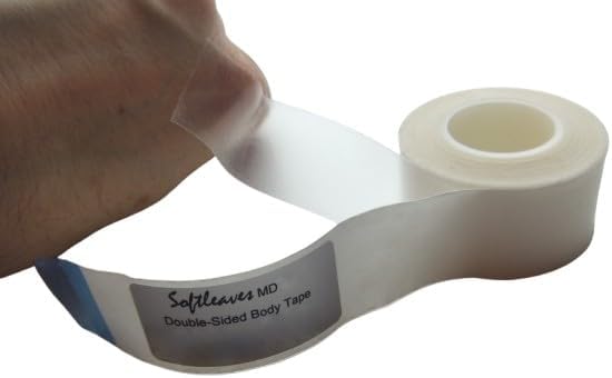 Five Tapes of Softleaves MD255 Lingerie tape Double Sided Skin Adhesive Tape bodytape Fashion tape 2.5 cm x 5 M made from Medical Tape (5 Tapes)