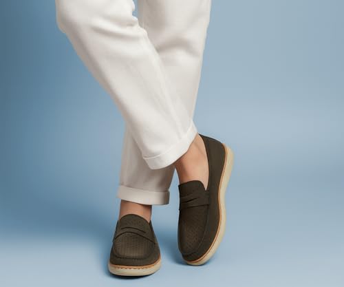 Image of Kraasa Men Denim Causal Loafers | Premium Breathable Upper | Driving Loafers | Lighweight Slip-On's | Soft Cushioned Insole | Super Flexible, Comfortable for Men